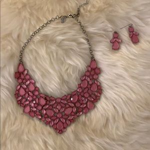 Set of necklace and earrings